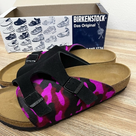 Birkenstock Zurich Birko Flor Sandal Camo Pink Women 11/Men 9/EU 42 NWB Regular - Picture 5 of 6